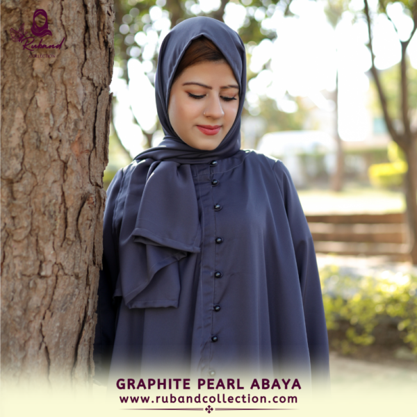 Graphite Pearl Abaya - Image 4