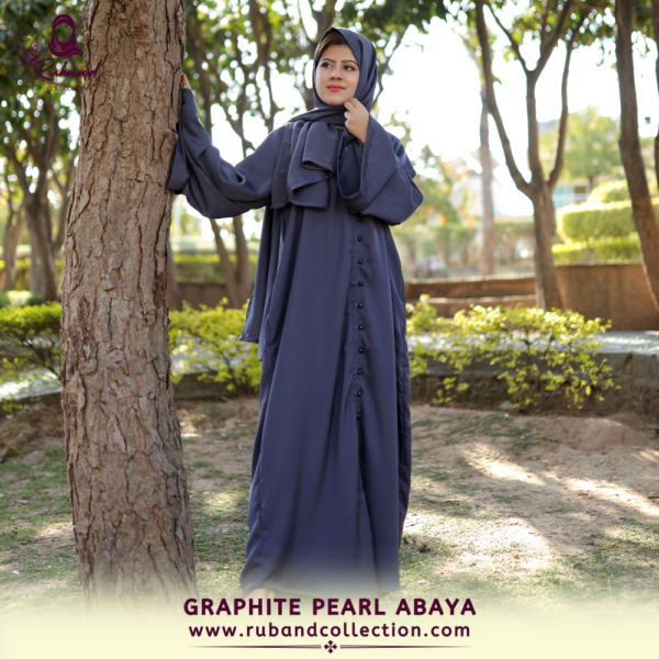 Graphite Pearl Abaya - Image 3