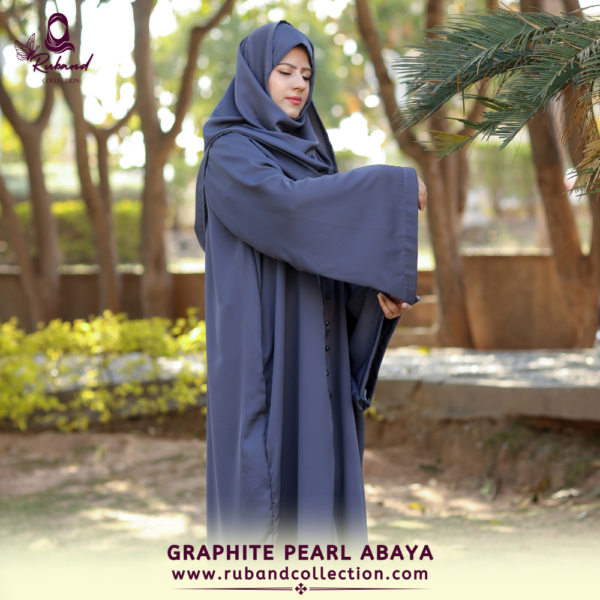 Graphite Pearl Abaya - Image 2