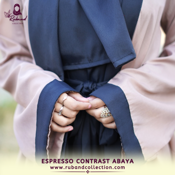 Espresso Contrast Abaya - Image 3