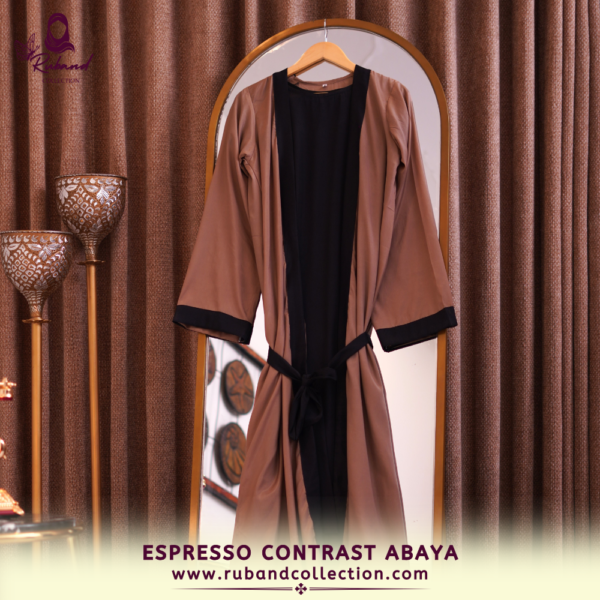 Espresso Contrast Abaya - Image 5